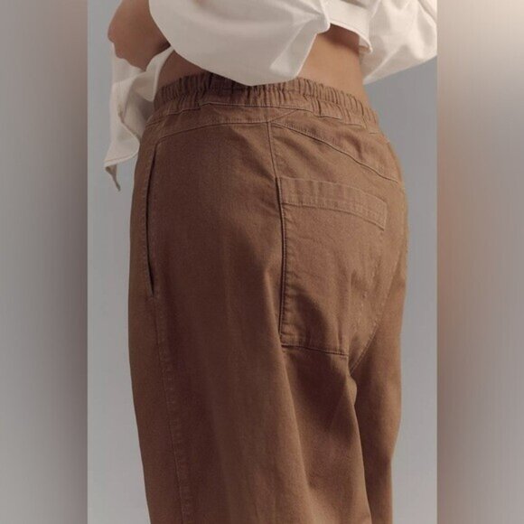 NWT Size XXS - Anthropologie The Izzie Relaxed Pull-On Cotton Barrel Pants - Picture 8 of 16